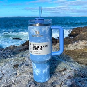 Limited edition blue tie dye 40 oz Stanley Tumbler!